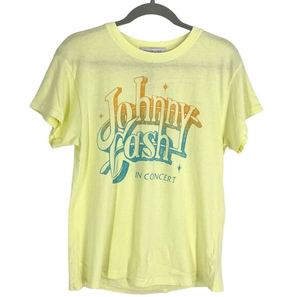 Daydreamer Johnny Cash A Thing Called Love Tour Tee Yellow Small NEW - Picture 4 of 4